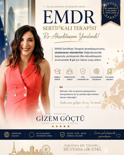 Uzman Psikolog Gizem Göçtü, EMDR Avrupa re-akreditasyon paylaşımı